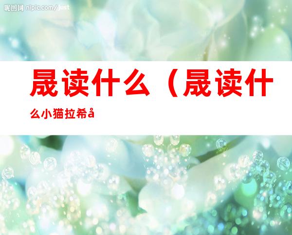 晟读什么(晟读什么小猫拉希吃什么药)