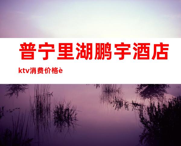 普宁里湖鹏宇酒店ktv消费价格表(广东普宁售楼ktv)