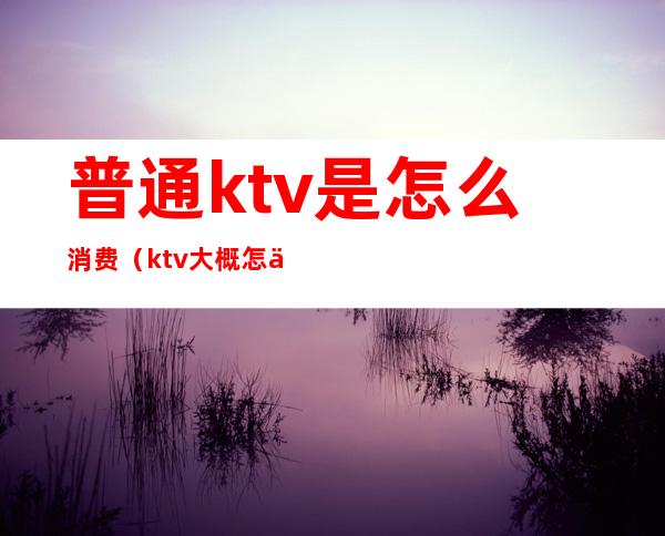 普通ktv是怎么消费(ktv大概怎么消费)