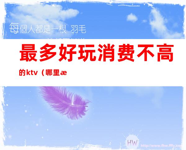 最多好玩消费不高的ktv(哪里消费低又好玩)