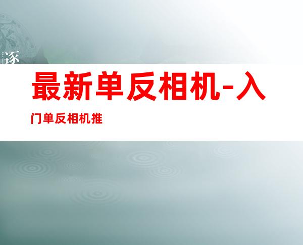 最新单反相机-入门单反相机推荐2022