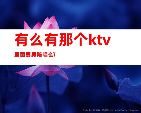 有么有那个ktv里面要男陪唱么(ktv里男陪唱叫什么)