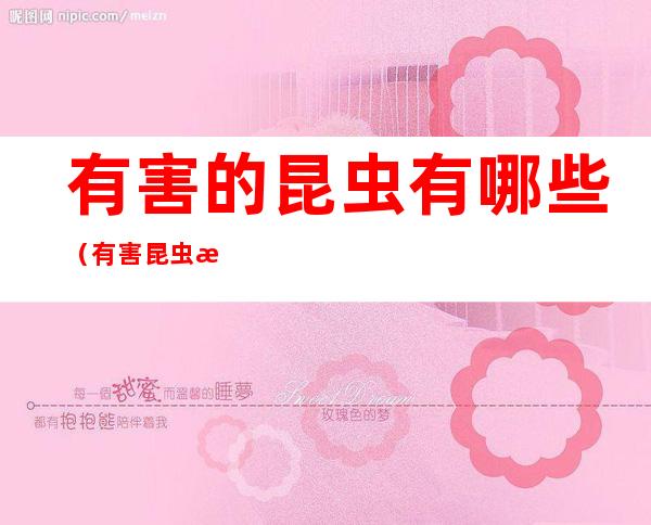 有害的昆虫有哪些(有害昆虫有哪些,分别是干什么)