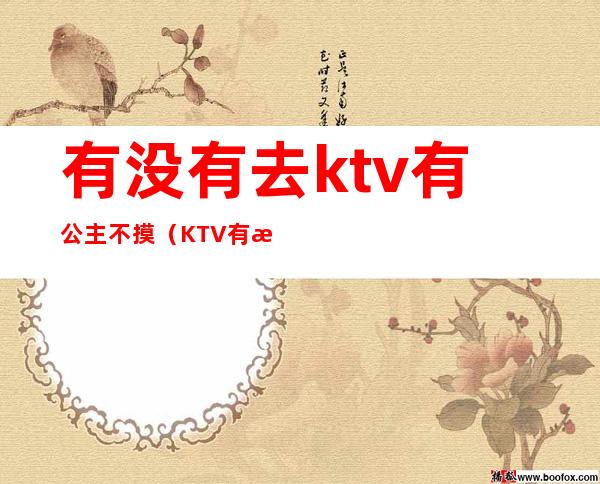有没有去ktv有公主不摸（KTV有没有公主）