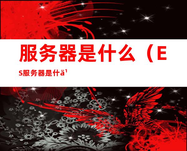 服务器是什么（ES服务器是什么）