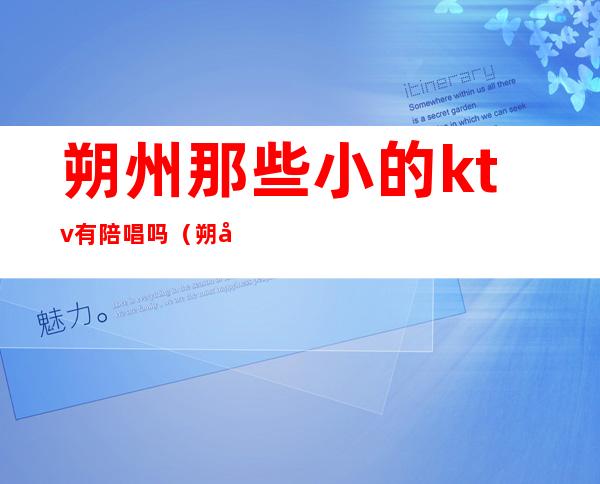 朔州那些小的ktv有陪唱吗（朔州KTV哪里有陪酒女）