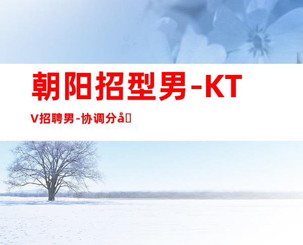 朝阳招型男-KTV招聘男.-协调分场所可短期