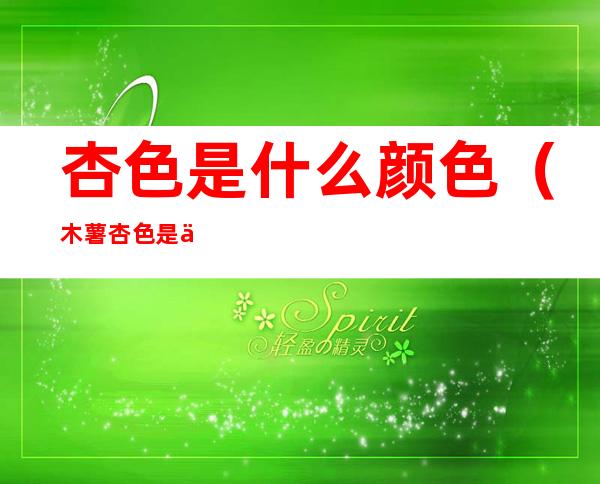 杏色是什么颜色(木薯杏色是什么颜色)