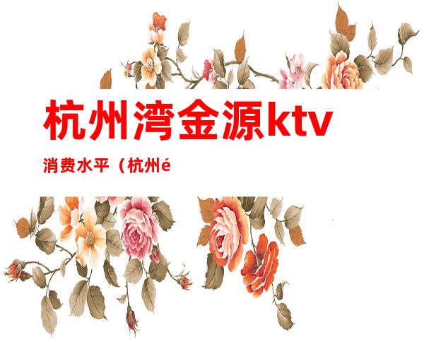 杭州湾金源ktv消费水平(杭州金曲ktv怎么样)