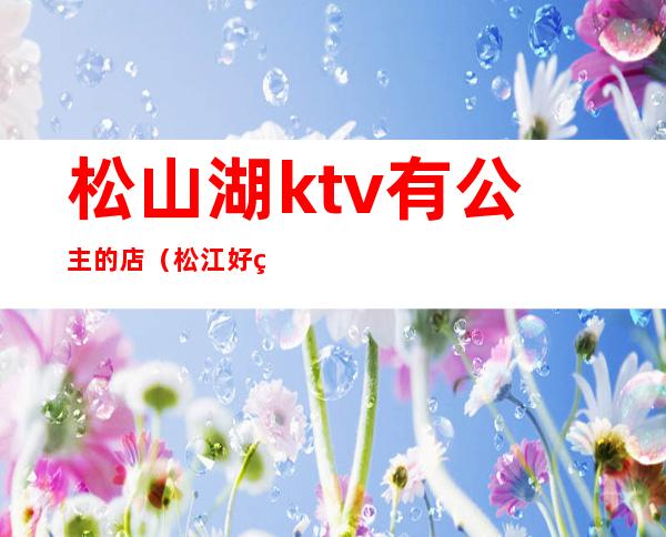 松山湖ktv有公主的店（松江好玩的ktv）