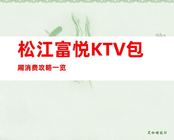 松江富悦KTV包厢消费攻略一览