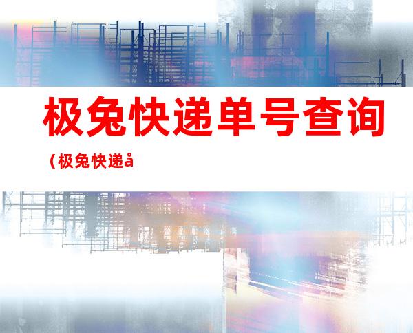 极兔快递单号查询(极兔快递单号查询入口)