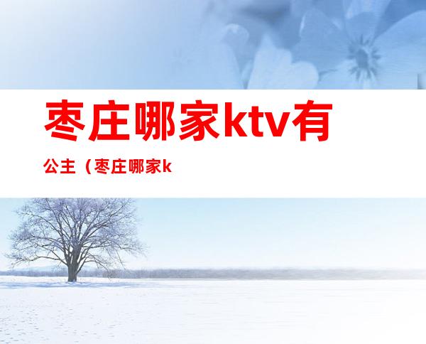 枣庄哪家ktv有公主(枣庄哪家ktv有公主陪唱)