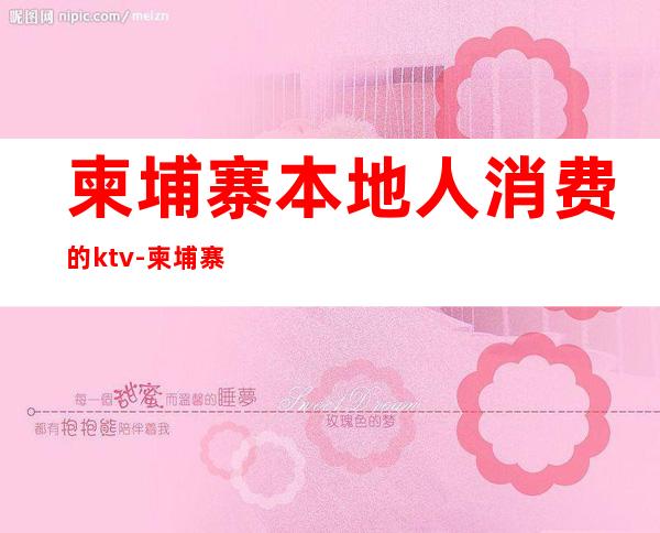 柬埔寨本地人消费的ktv-柬埔寨的消费情况