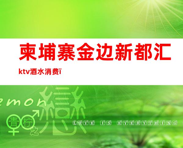 柬埔寨金边新都汇ktv酒水消费（柬埔寨金边ktv排名）