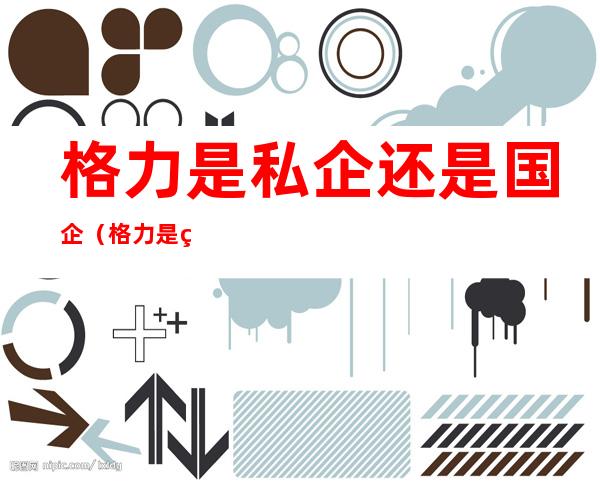 格力是私企还是国企(格力是私企还是央企)