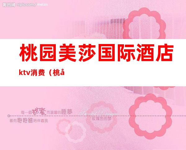 桃园美莎国际酒店ktv消费(桃园美莎娱乐汇)
