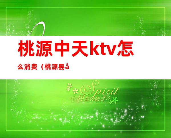 桃源中天ktv怎么消费(桃源县夜宴KTV)