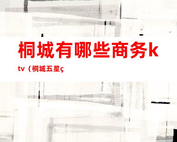 桐城有哪些商务ktv（桐城五星级酒店）