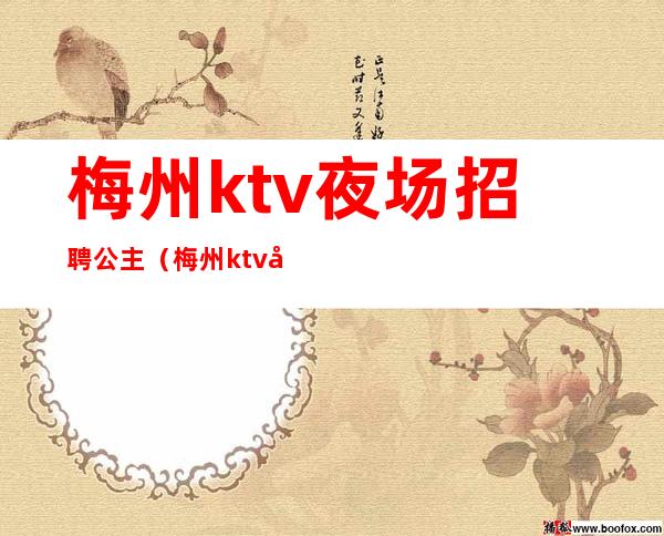 梅州ktv夜场招聘公主(梅州ktv夜场招聘公主信息)