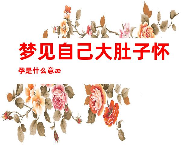 梦见自己大肚子怀孕是什么意思（梦见自己怀孕了大肚子什么意思）