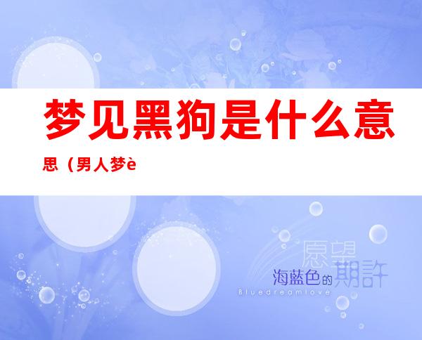 梦见黑狗是什么意思（男人梦见黑狗是什么意思）