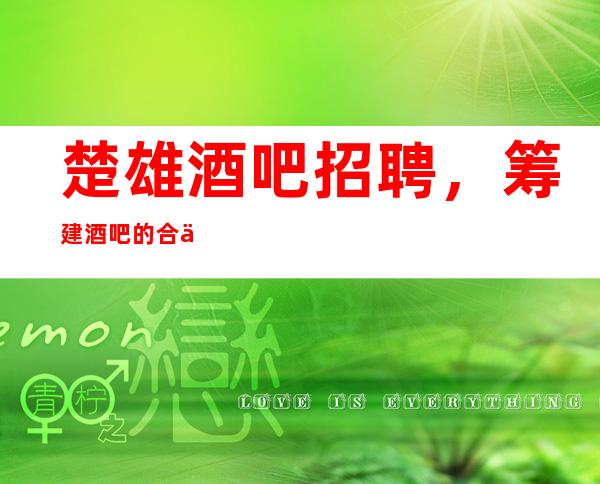楚雄酒吧招聘，筹建酒吧的合作原则及目标方向
