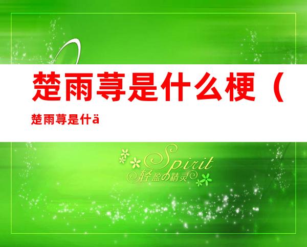 楚雨荨是什么梗(楚雨荨是什么梗视频)
