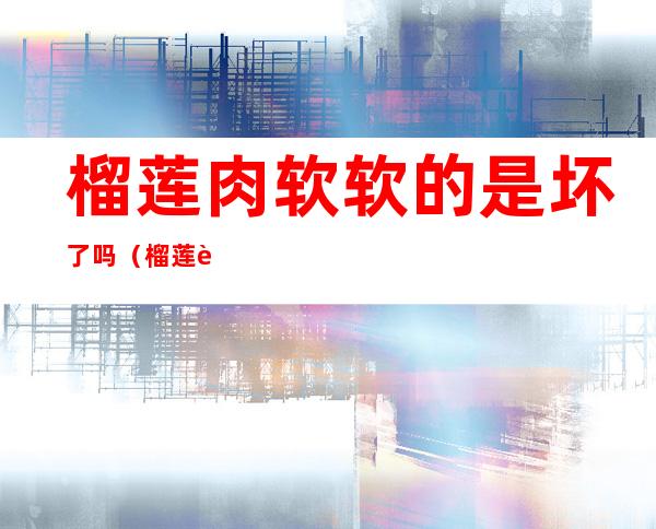 榴莲肉软软的是坏了吗(榴莲肉太软了,是不是坏了)