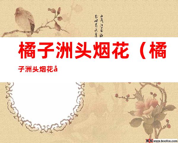 橘子洲头烟花（橘子洲头烟花多少钱一次）