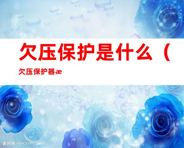 欠压保护是什么(欠压保护器有哪些)