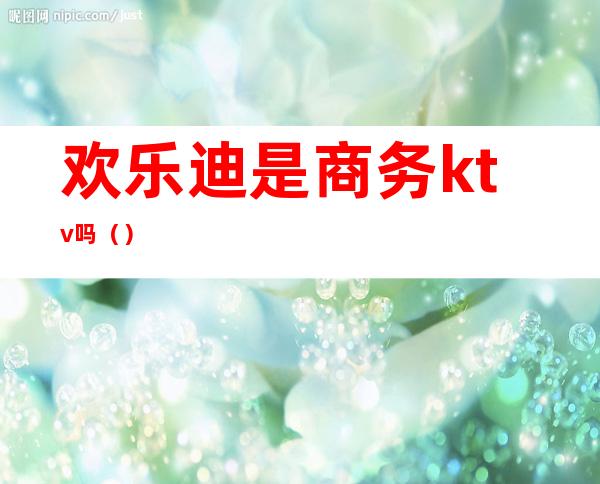 欢乐迪是商务ktv吗（）