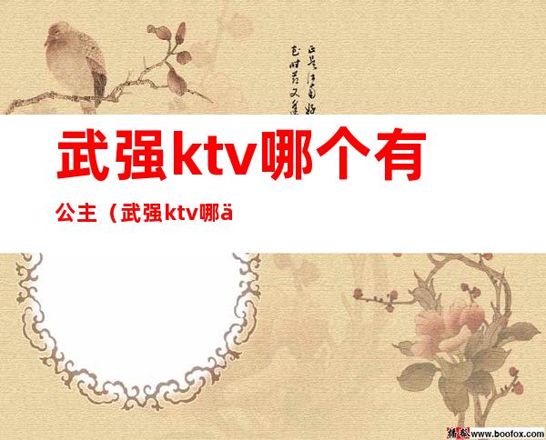武强ktv哪个有公主（武强ktv哪个有公主的）