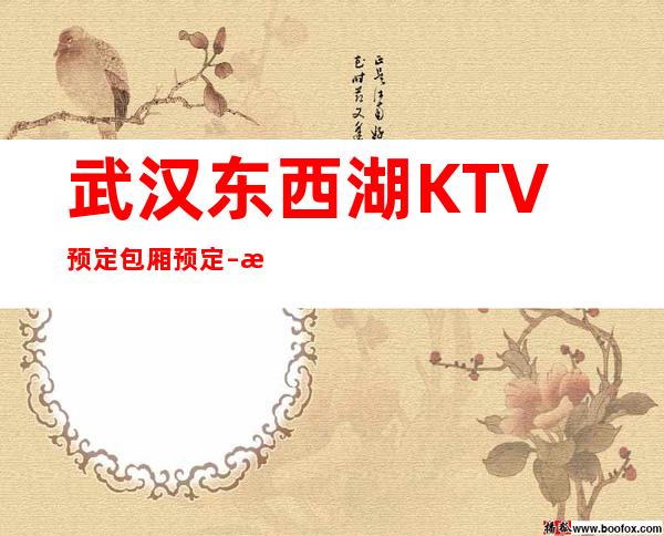 武汉东西湖KTV预定包厢预定 – 武汉东西湖商务KTV