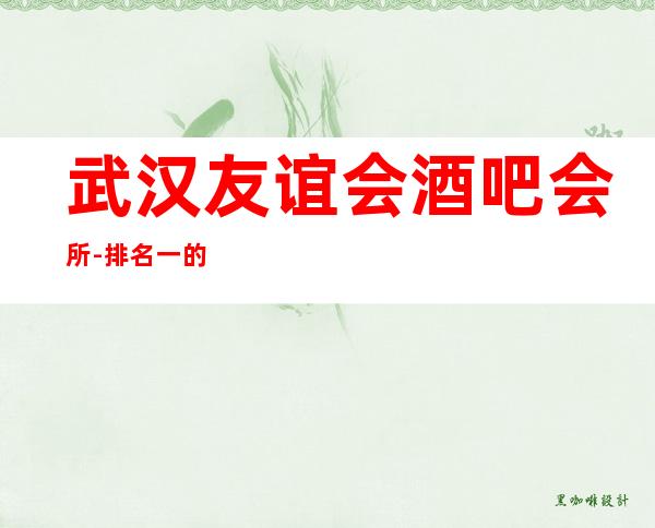 武汉友谊会酒吧会所-排名一的酒吧-武汉休闲酒吧预订