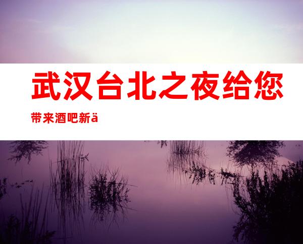 武汉台北之夜给您带来酒吧新体验