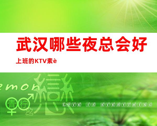 武汉哪些夜总会好上班的KTV素质客户