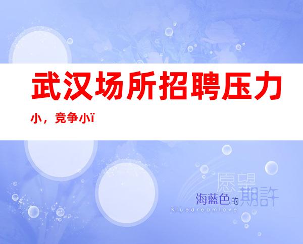 武汉场所招聘压力小,竞争小,酒水销售员不限人数
