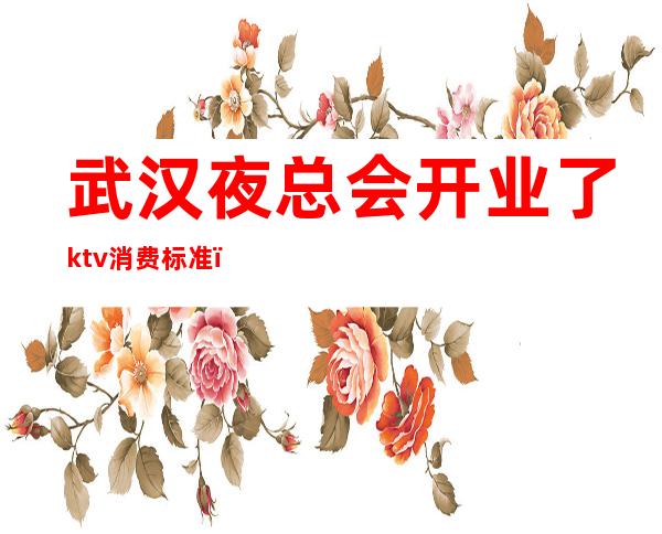 武汉夜总会开业了ktv消费标准(武汉商务ktv哪家夜总会最好)