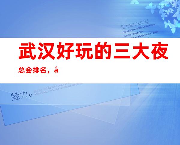 武汉好玩的三大夜总会排名,值得去的商务KTV一览