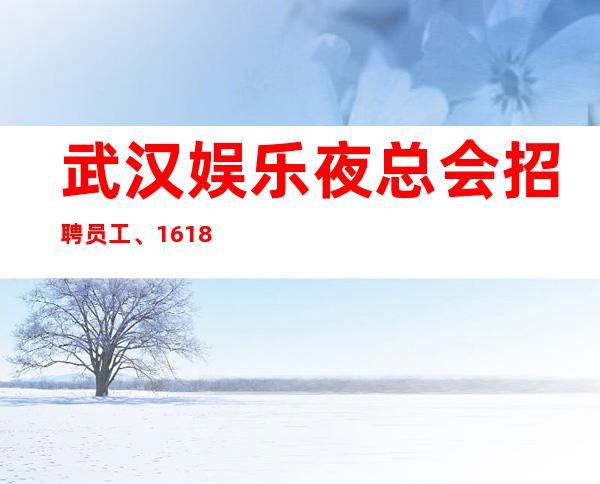 武汉娱乐夜总会招聘员工、16/18好上班要求不高