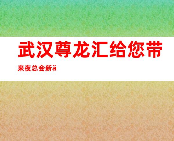 武汉尊龙汇给您带来夜总会新体验