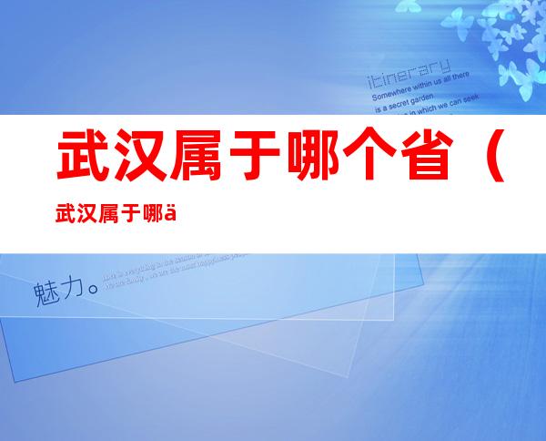 武汉属于哪个省(武汉属于哪个省管)