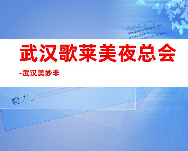 武汉歌莱美夜总会-武汉美妙非凡的夜总会