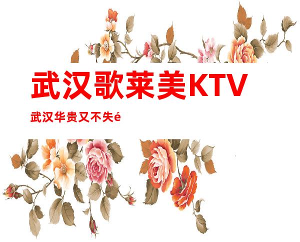 武汉歌莱美KTV武汉华贵又不失雅致夜总会