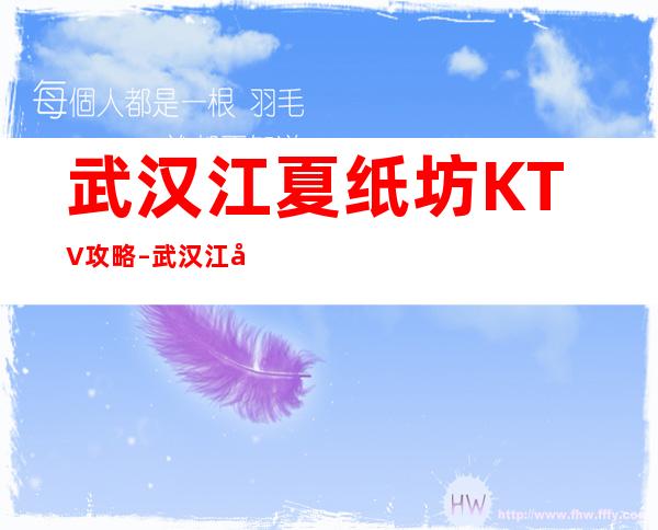 武汉江夏纸坊KTV攻略 – 武汉江夏商务KTV