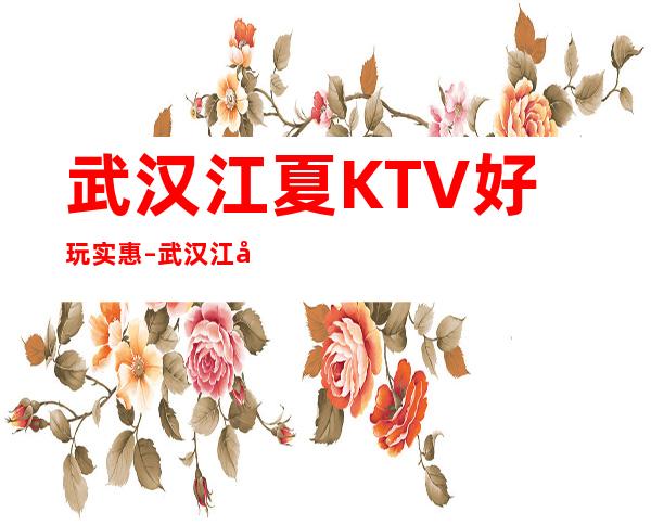 武汉江夏KTV好玩实惠 – 武汉江夏商务KTV