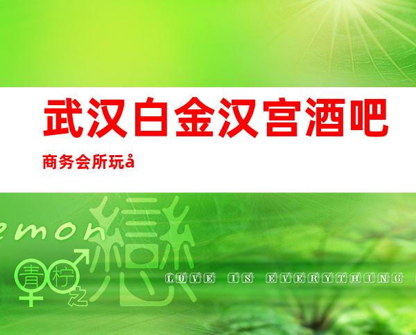 武汉白金汉宫酒吧商务会所玩得嗨的酒吧