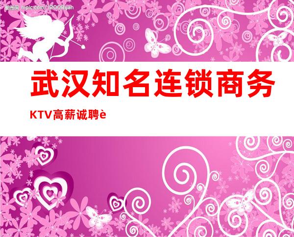 武汉知名连锁商务KTV高薪诚聘营销