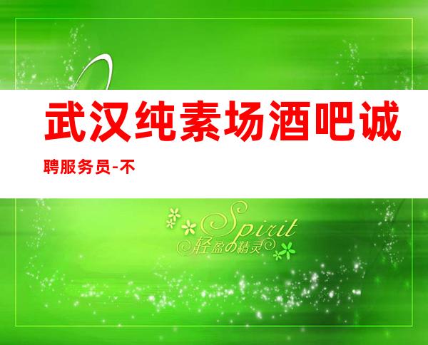 武汉纯素场酒吧诚聘服务员-不压不扣场